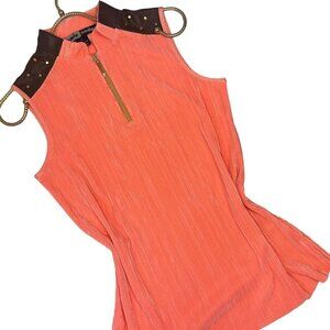 Jamie Sadock Wearable Art Deco Golf Tank Blouse Ladies Size S Funky Deadstock